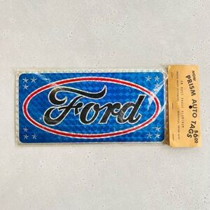 Vintage Prismatic Ford Booster Plate NOS New Aluminum